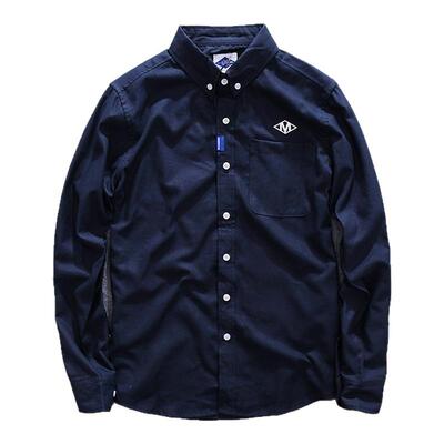 潮牌MDNS余文乐男士休闲长袖衬衫