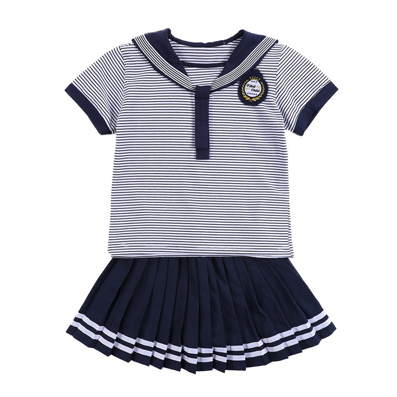 幼儿园园服夏装海军风儿童水手服套装小学生班服夏季毕业照演出服