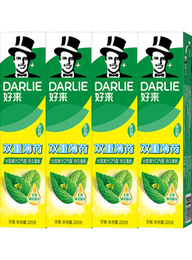 好来双重薄荷牙膏清新口气家庭装