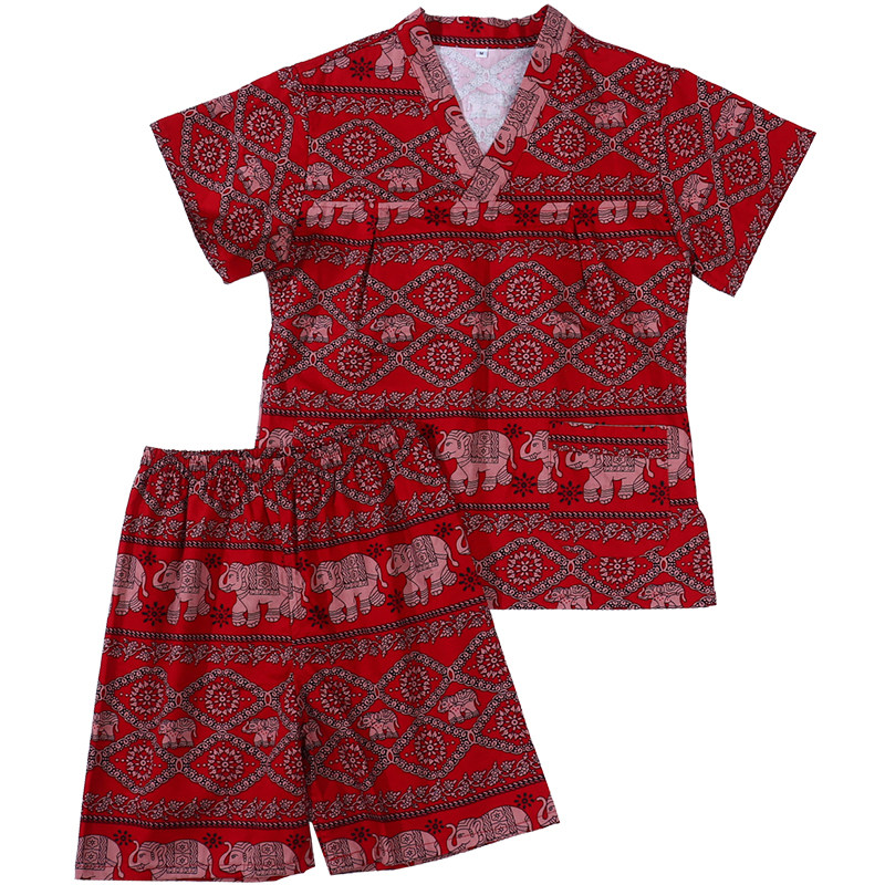 泰式客服纯棉汗蒸服女高档男款桑拿服全棉浴服情侣大码带胸垫套装