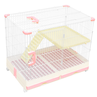 新款拉士格兔子笼子特大号 防喷尿家用 双层兔别墅鸭笼 豚鼠用品