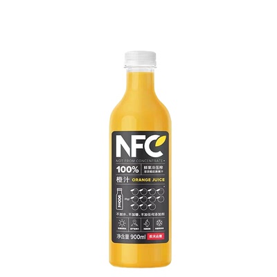 农夫山泉NFC900ml橙汁/芒果混合汁番石榴汁多规格果汁浓缩瓶装
