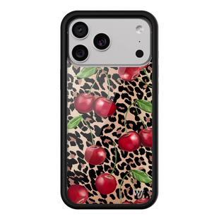 Ming Lee Simmons x Wildflower联名手机壳适用苹果iPhone17/16/15/Pro/Max硬壳全包防摔保护套wf潮豹纹樱桃