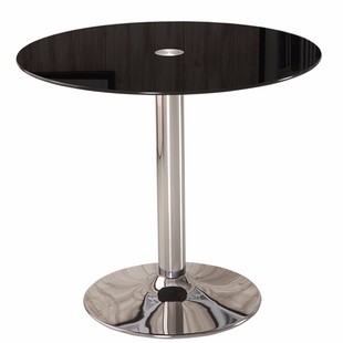 简约钢化玻璃小圆桌现代阳台茶几桌休闲小户型洽谈桌子接待会客桌