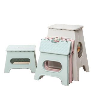 折叠塑料凳子便携式椅子加厚软面小凳子马扎儿童成人户外家用板凳