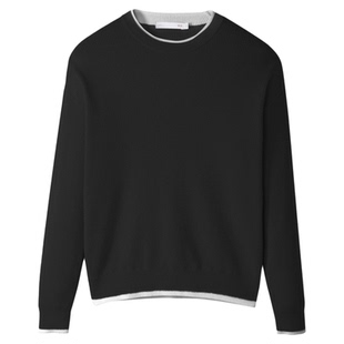 HLA/海澜之家含羊毛针织衫2024秋季新款慵懒风圆领套头毛衣女装