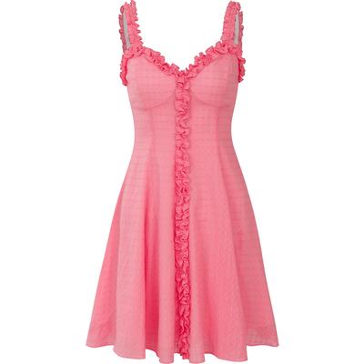 sincethen法式甜美粉色花边短裙