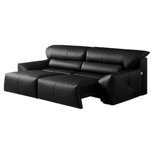 【U标·黑鲸电动沙发床】全友家居客厅0靠墙多功能全纳帕皮沙发