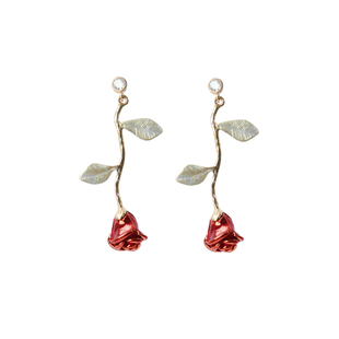 SU苏家 小王子的玫瑰 少女心ins日系耳环复古超仙森系耳钉耳夹