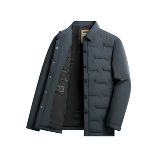 SHANSHAN杉杉轻薄羽绒服男士2025冬季新款外套男款商务翻领爸爸装