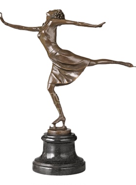 鸿鑫雕塑黄铜欧式人物工艺品摆件