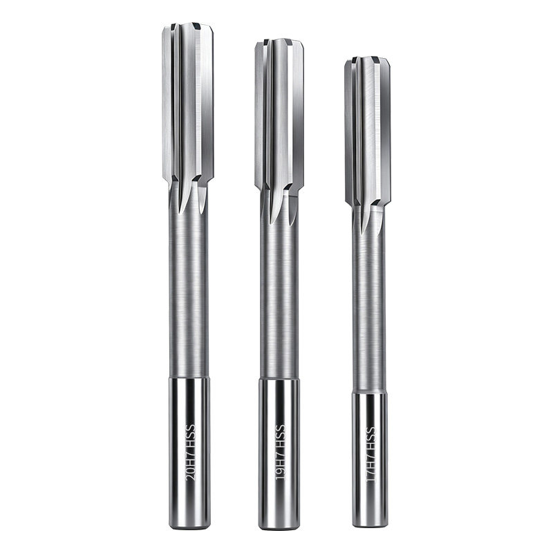 松崎H7铰刀机用直柄钢加硬高速钢高精度车床平底绞刀3mm4mm5m12mm