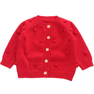 女童洋气开衫2026春秋装6月婴儿毛衣外套1-3岁新生宝宝针织衫纯棉