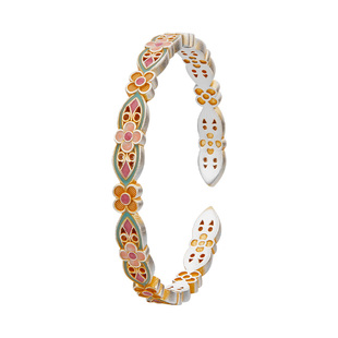 顺庆银楼S9999纯银春和景明手镯足银手饰新中式国潮民族新年礼物