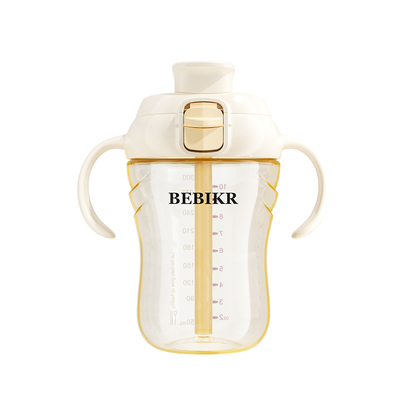 双柄PPSU水杯掀盖即饮宝宝学饮