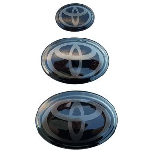 专用于丰田车标改装件装饰贴方向盘标盖黑色凯美瑞锐志卡罗拉雷凌