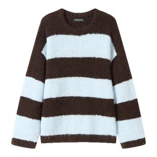 【黄子弘凡同款】Dangerouspeople薛之谦dsp条纹毛衣慵懒感针织衫