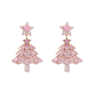 流苏轻奢高级感独特小众圣诞树耳环女秋冬2026新款爆款圣诞耳饰