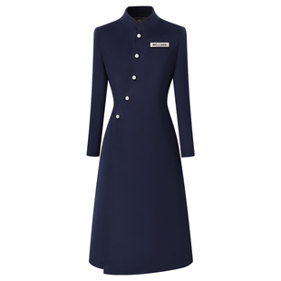 玮宝来职业大衣女物业客服置业顾问酒店毛呢大衣工服职业装冬装女