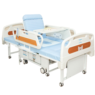 老人电动护理床轮椅多功能瘫痪病人大小便移动方便可冲洗电动吹干