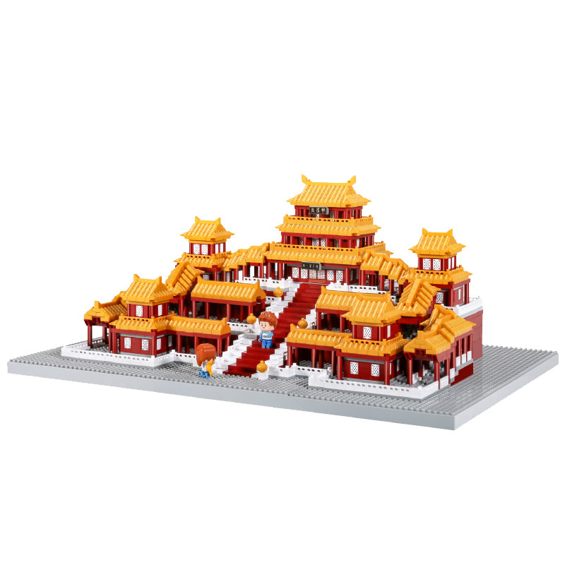 古风建筑阿房宫拼装积木