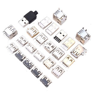 USB接口母座公头母头接头插座插口A型A母A公贴片直插侧插弯针直针