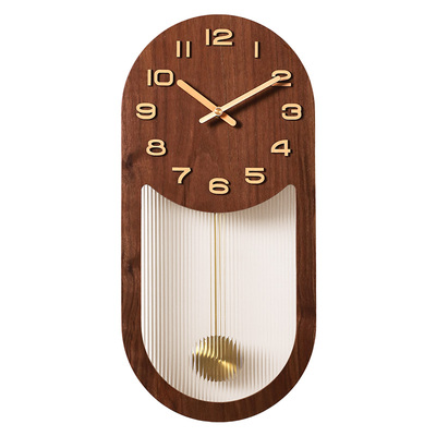 中古风实木挂钟客厅2025新款摆钟