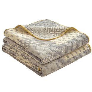 全棉三层纱布盖毯毛巾被纯棉毛毯办公室午休毯子夏凉被沙发披肩毯