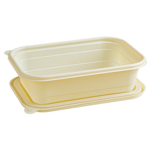 一次性玉米淀粉基碗打包饭盒餐具餐盘分格快餐带盖饭盒商用外卖盒