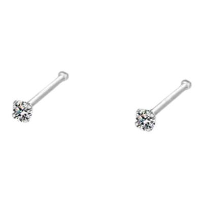 迷你纯银简约镶钻女款养耳洞耳钉