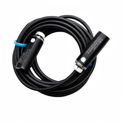 至璨工业级/M18圆柱光电开关NPN/PNP漫反射对射红外线传感器DC24V