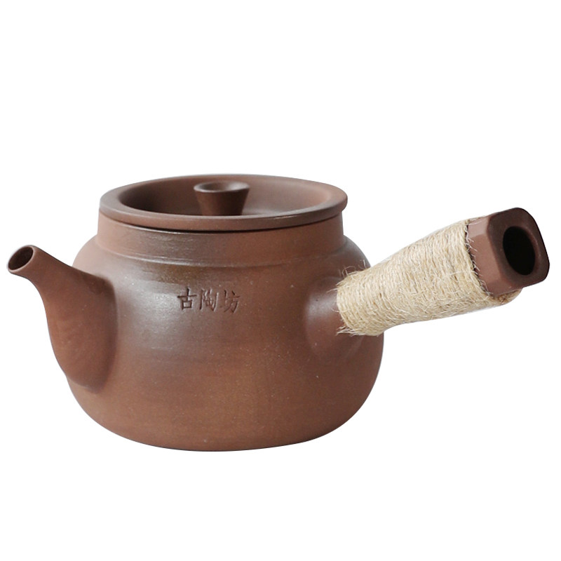 古陶坊小号侧把煮茶壶碳炉家用白茶煮茶器电陶炉明火户外烧水壶