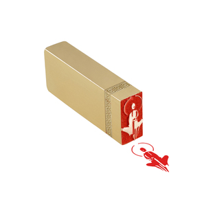 坐禅 1*2*5 实心黄铜印闲章定制印章定刻书画作品引首章拦腰章书