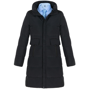 工装羽绒棉服女中长款黑色工作服男女同款团购售楼4S店物业珠宝店