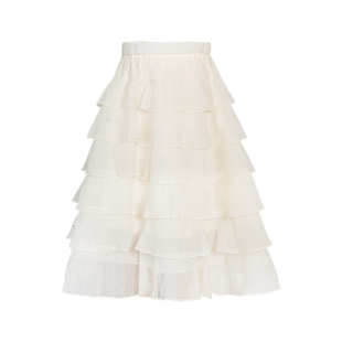 Little Naive女童裙子慵懒春秋新款洋气蛋糕裙儿童半身裙甜美公主