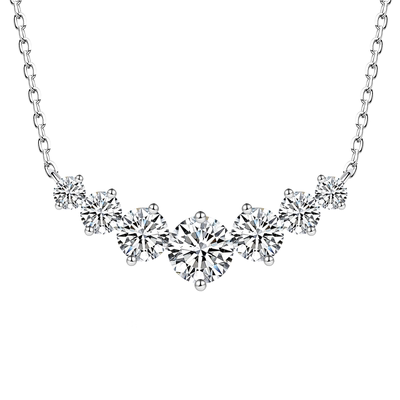 theone微笑排钻莫桑钻纯银镀k金