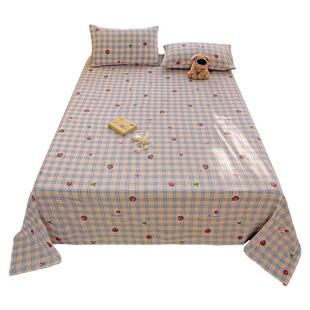 2026新款a类双层纱床单单件宿舍非全棉纯棉加厚被单人枕套三件套3