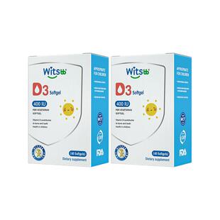 witsbb健敏思婴幼儿童d3胶囊滴剂新生儿维生素d vd*2盒