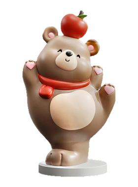 苹安喜乐熊摆件！自用送礼都合适