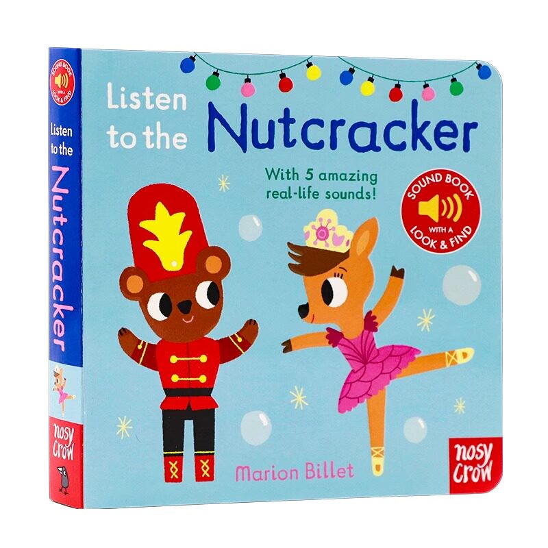 我的小小音乐厅系列胡桃夹子 英文原版绘本 Listen to the Nutcracker 触摸发声书系列 幼儿童乐感启蒙早教音乐纸板书 Nosy Crow