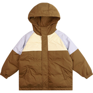 纯一良品童装男童羽绒服秋冬新品中大童防风高帽口保暖外套