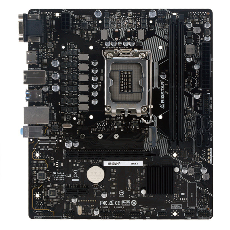 映泰H610MHP电脑主板DDR4/DDR5内存PCIE4.0 13490F/13600K/12400F