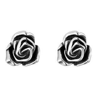 KREAM 复古做旧玫瑰花耳钉男嘻哈女同款耳环欧美个性耳饰情侣