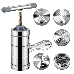 魔幻厨房宝宝辅食模具多功能手动面条机不锈钢小型家用压面机工具