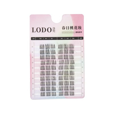 洛兜LODO假睫毛遇见系列春日桃花妆女团公主睫自然灵动日常分段式