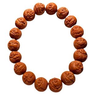 弥勒佛像精品猴头手串男士盘玩真品核桃核雕刻笑佛精雕橄榄核雕