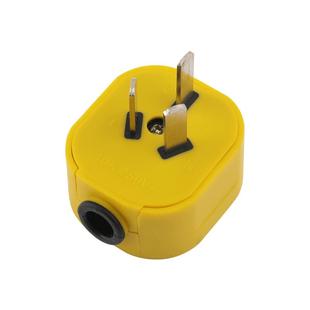 一体铜插头二三脚10A固定转动2极公母对接防漏电扦头16A防摔白色