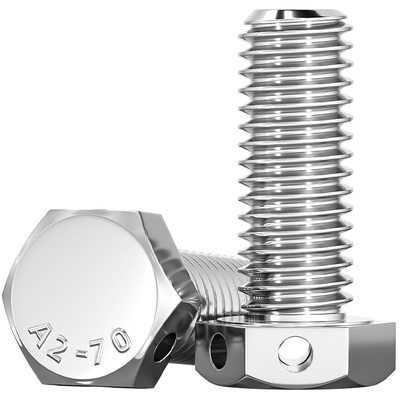 304外六角头部带四孔螺丝GB32.1