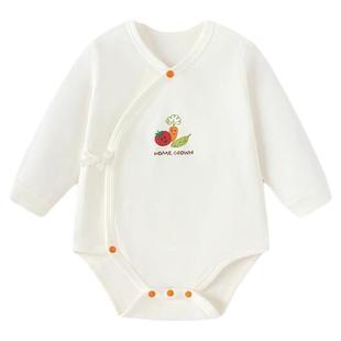 【清仓】babylove【安心柔】新生儿包屁衣春秋纯棉爬服知蔬达理