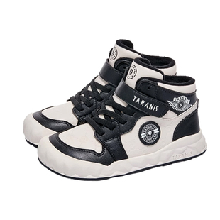 泰兰尼斯kids童鞋冬季新款男童加绒保暖儿童棉靴高帮休闲防滑板鞋